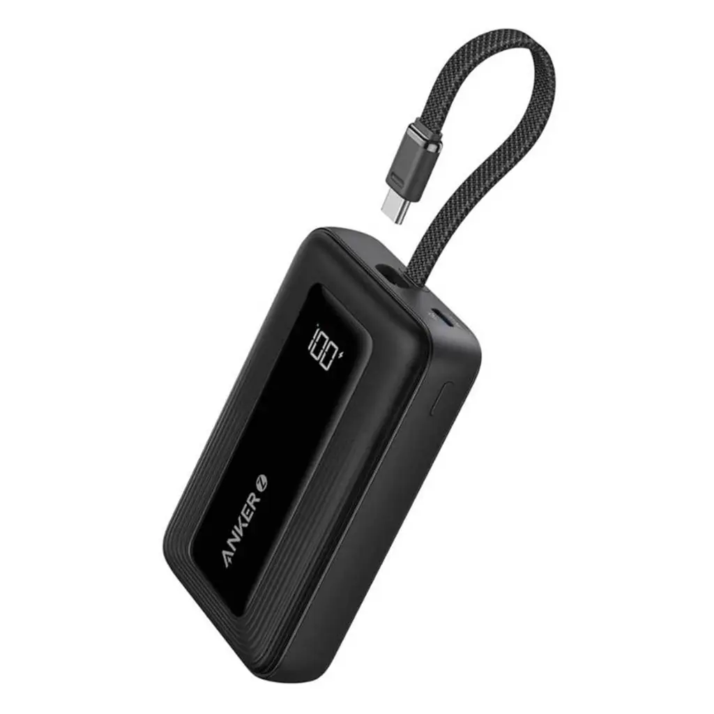 Anker Zolo Powerbank 10000mAh 30W Power Bank Portable Charger with Built-in USB C Cable - A1688H11
