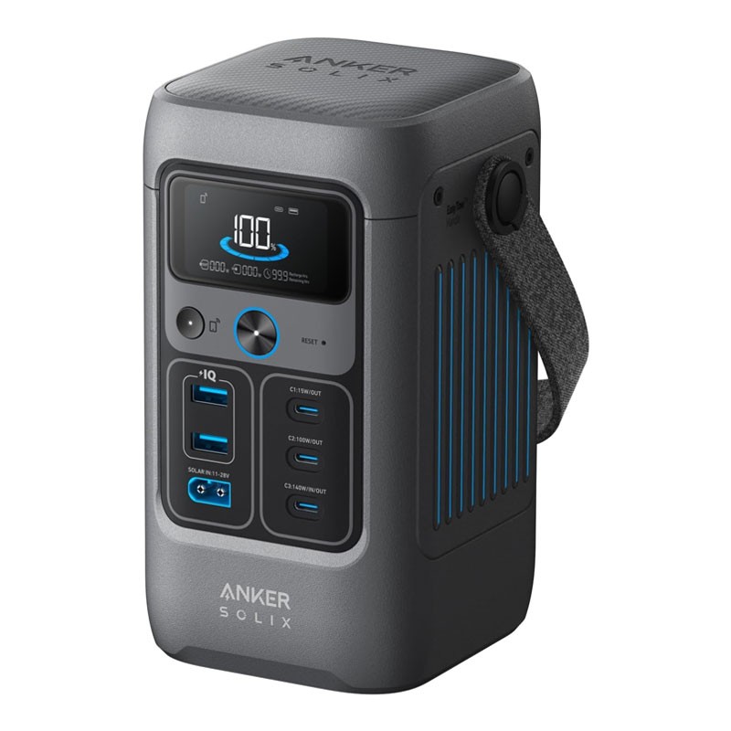 Anker Solix C200, 60,000mAh, LiFePO4 Battery, 200W Solar Generator, 5 Device Charging Ports, 192Wh DC Portable Power Bank Station A17270Z1